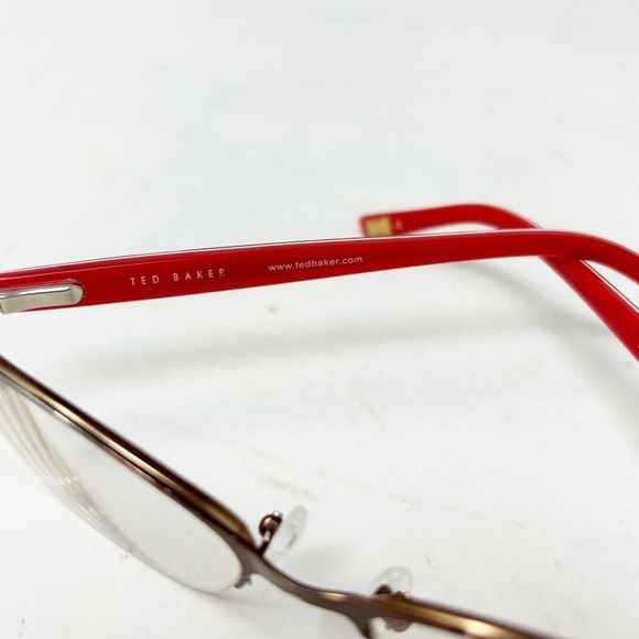 TED BAKER Eyeglass Frames D718 BRN Pink Floral Red Brown 140MM B:35 FOR FRAMES - Picture 3 of 13